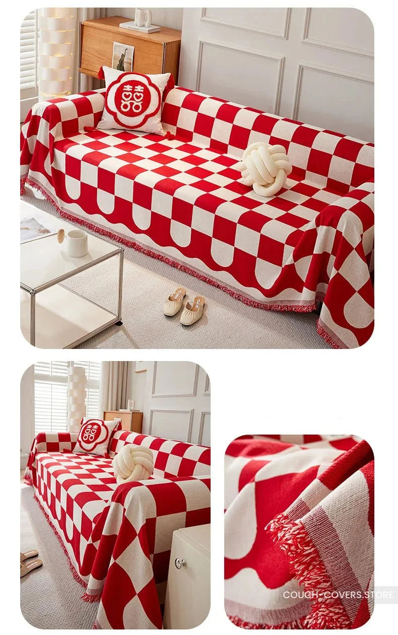 Checkered Couch Cover