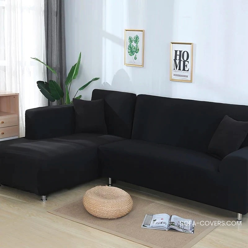 Black loveseat cover