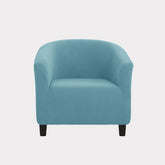 Blue club chair slipcover