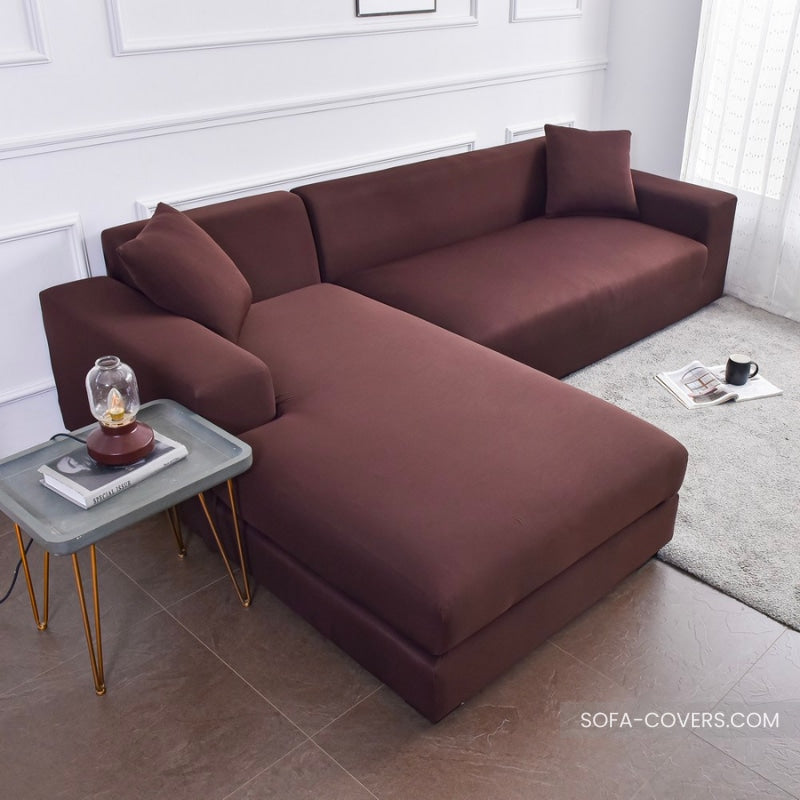 Brown sofa cover