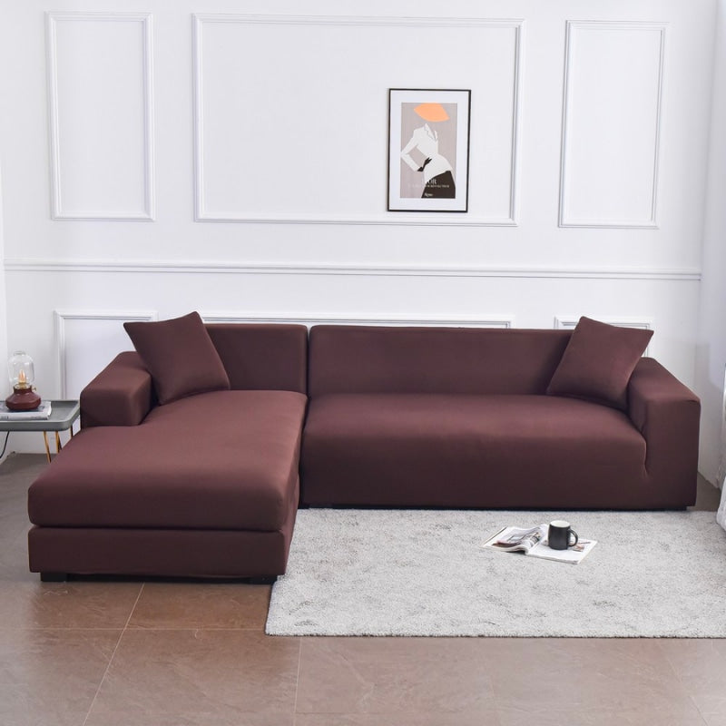 Brown sofa cover