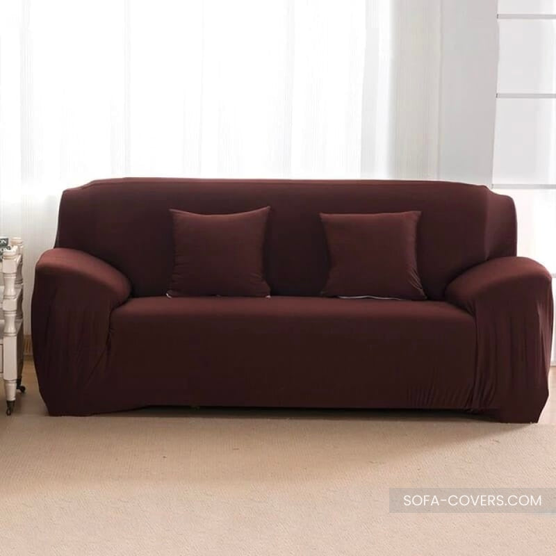 Dark brown loveseat cover