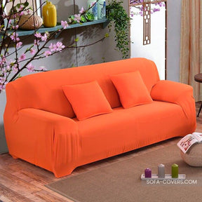 Orange loveseat cover