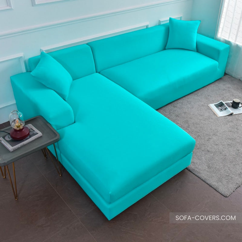 Turquoise couch cover