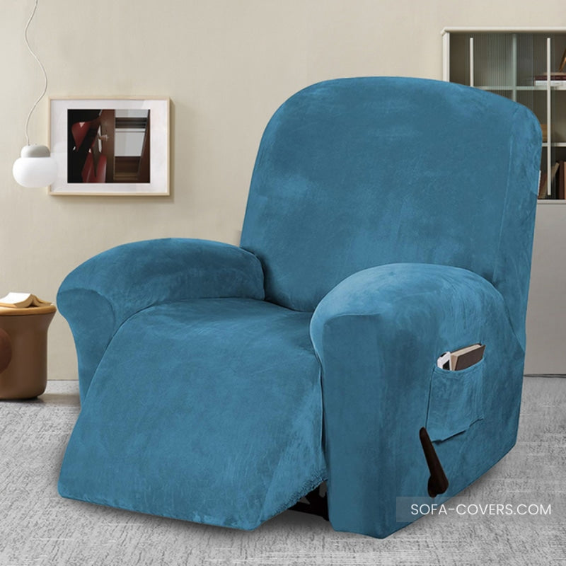 Velvet recliner chair cover