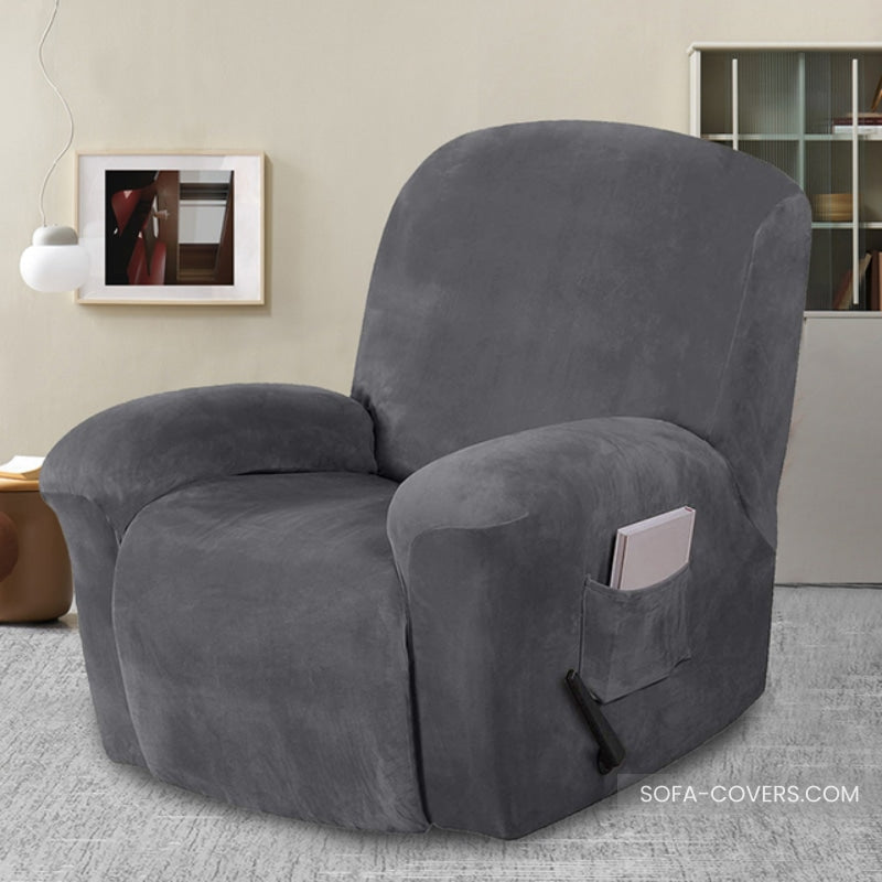 Velvet recliner chair cover