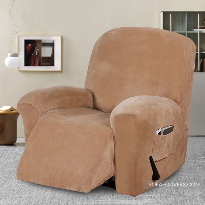 Velvet recliner chair cover