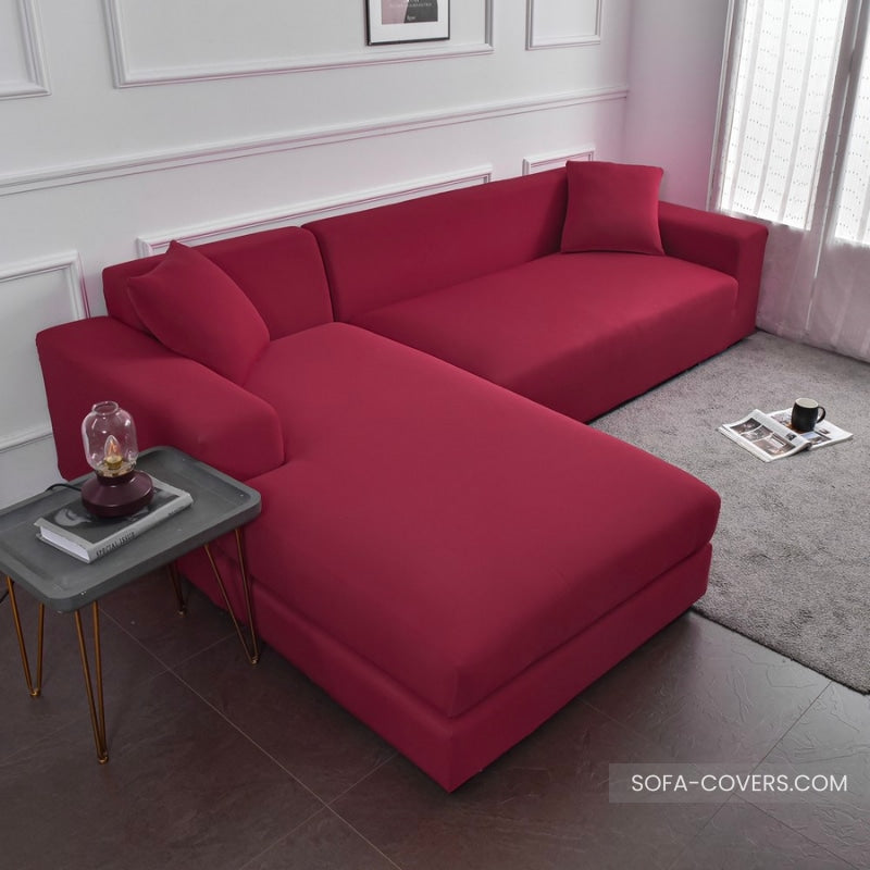 Wine red sofa cover