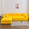 Yellow couch cover