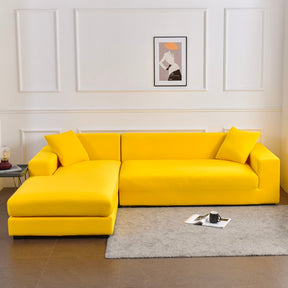 Yellow couch cover