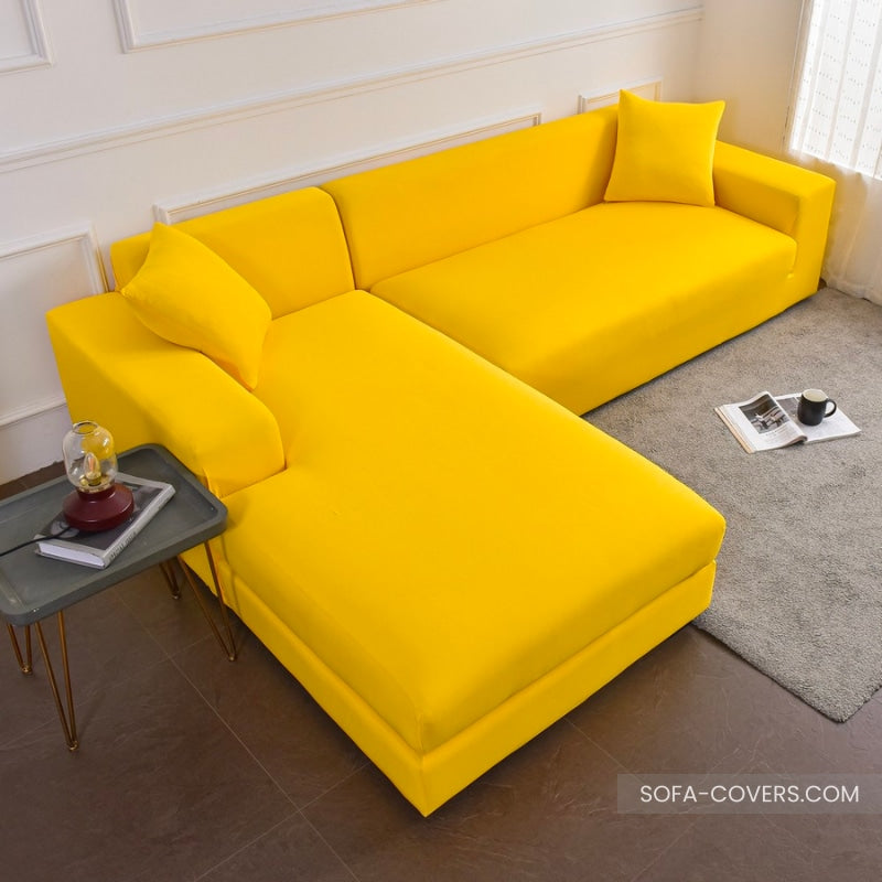 Yellow couch cover