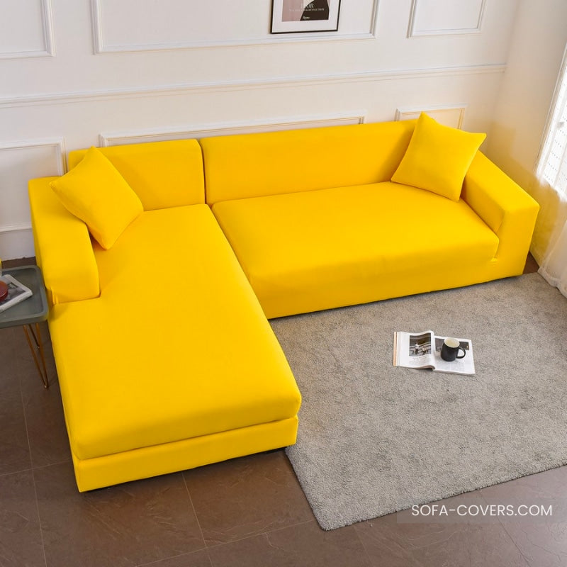 Yellow couch cover