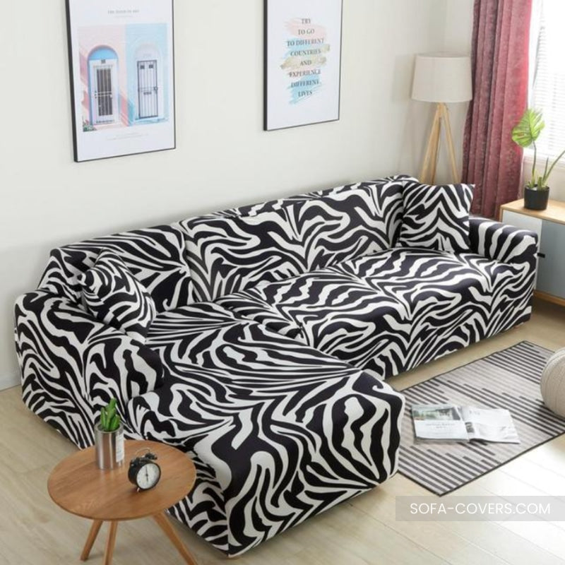 Zebra print couch cover